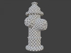 fire water hydrant red green yellow blue 3D Model