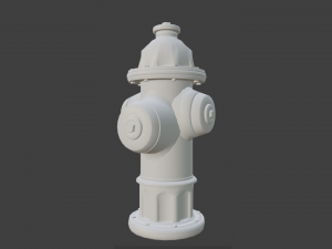 fire water hydrant red green yellow blue Modèle 3D