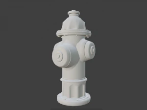 fire water hydrant red green yellow blue 3D Model