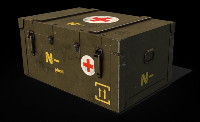 army medicial crate 3D Model .c4d .max .obj .3ds .fbx .stl .blend 