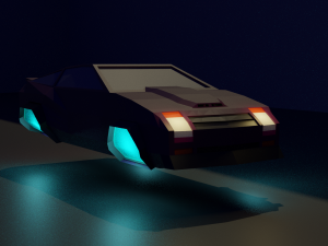 low-poly hovercar by vdl 3D Model
