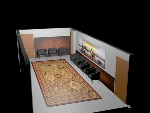 hall saloon room 3Dモデル