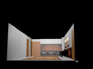 hall saloon room 3D Model