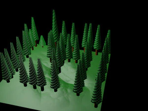 foresta Modello 3D