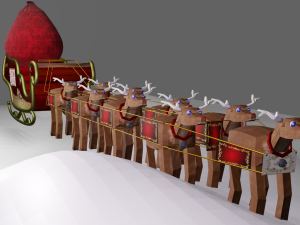 santas sleigh 3D 模型