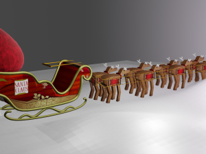 santas sleigh 3D 模型