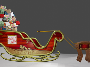 santas sleigh 3D 模型