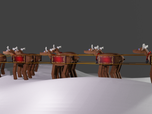 santas sleigh 3D 模型