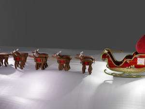 santas sleigh 3D 模型