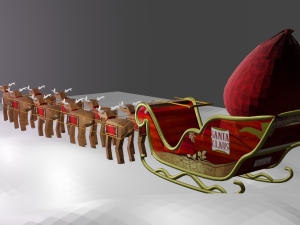 santas sleigh 3D 模型