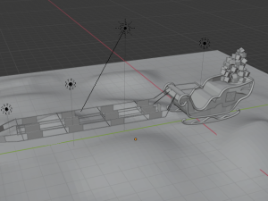 santas sleigh 3D 模型