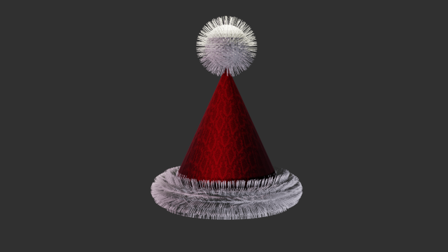 elegant christmas hat 3D 모델 .c4d .max .obj .3ds .fbx .stl .blend 