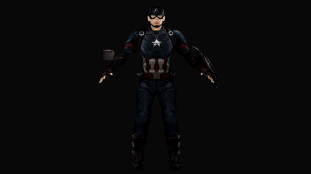 captain america endgame Modelo 3D .c4d .max .obj .3ds .fbx .stl .blend 