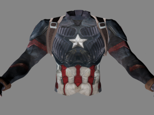 captain america endgame armor chest 3D Model