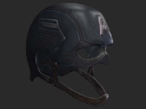 captain america endgame helmet 3D Model