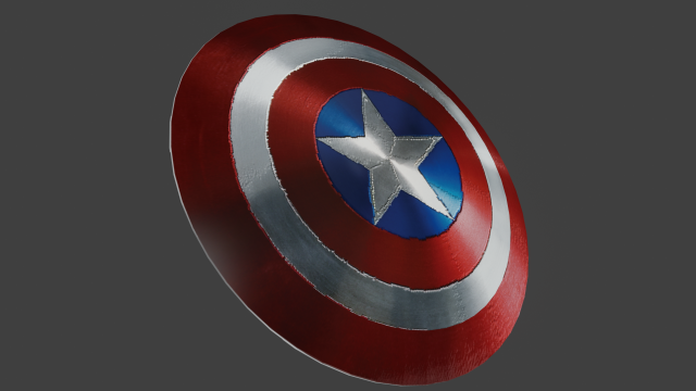 captain america endgame shield-broken shield 3Dモデル .c4d .max .obj .3ds .fbx .stl .blend 
