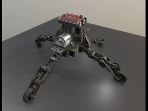 futuristic five wheeled building 3D Model