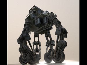 futuristic five wheeled building 3D मॉडल