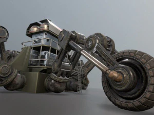 futuristic five wheeled building 3D Model