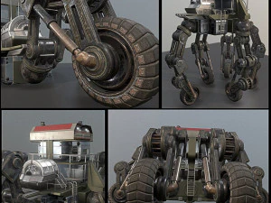 futuristic five wheeled building 3D Model
