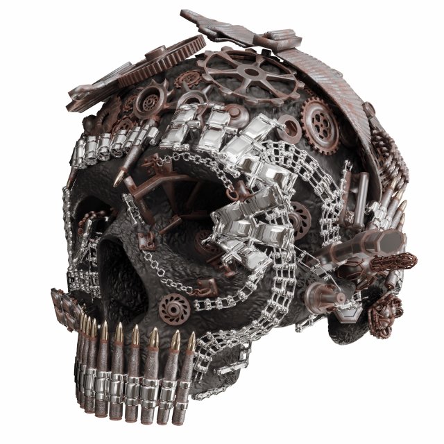 skull figurine n01 Modelo 3D .c4d .max .obj .3ds .fbx .stl .blend 