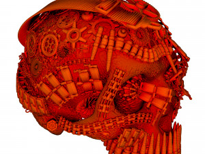 skull figurine n01 Modelo 3D