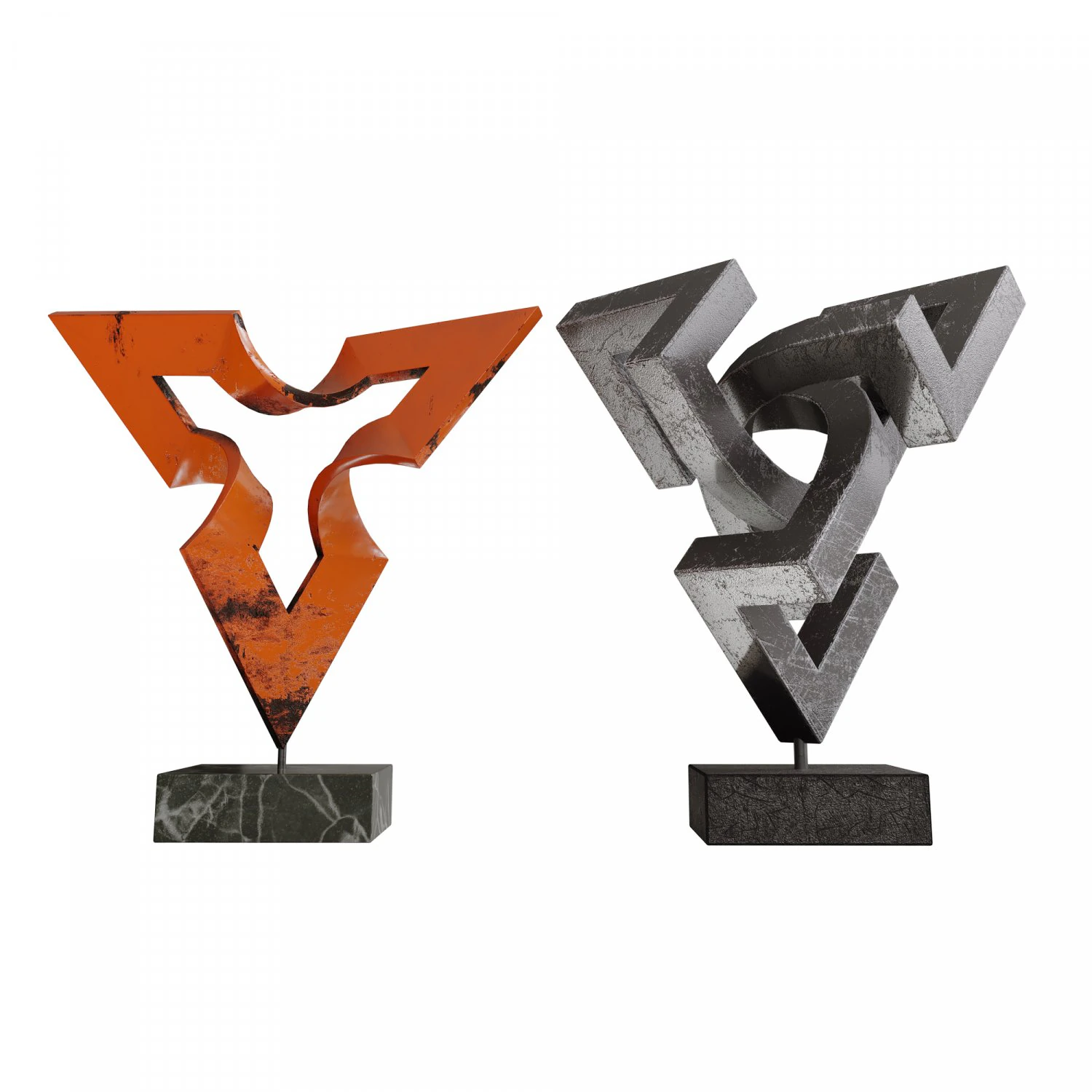 metal figurines n01 3D Model .c4d .max .obj .3ds .fbx .stl .blend