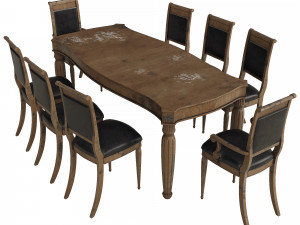 dining group for 8 people rg 20b 3D Model