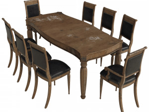 dining group for 8 people rg 20b Modelo 3D