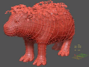 hippo grass 3D Model