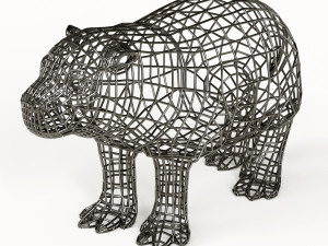 hippo statuette abstraction 3D मॉडल