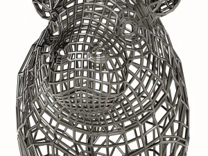 hippo statuette abstraction 3D Model