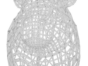 hippo statuette abstraction 3D Модель
