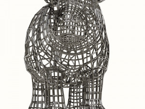 hippo statuette abstraction 3D Модель