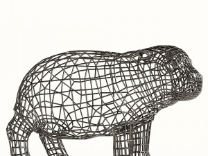 hippo statuette abstraction 3D Модель