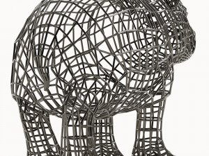 hippo statuette abstraction 3D Модель