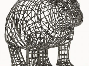 hippo statuette abstraction 3D Model