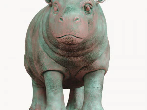 hippo oxidized bronze 3D Model