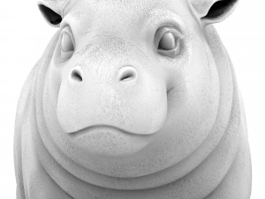 hippo oxidized bronze 3D Modell