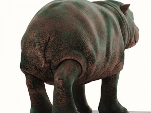 hippo oxidized bronze 3D Modell