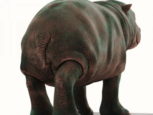 hippo oxidized bronze 3D Model