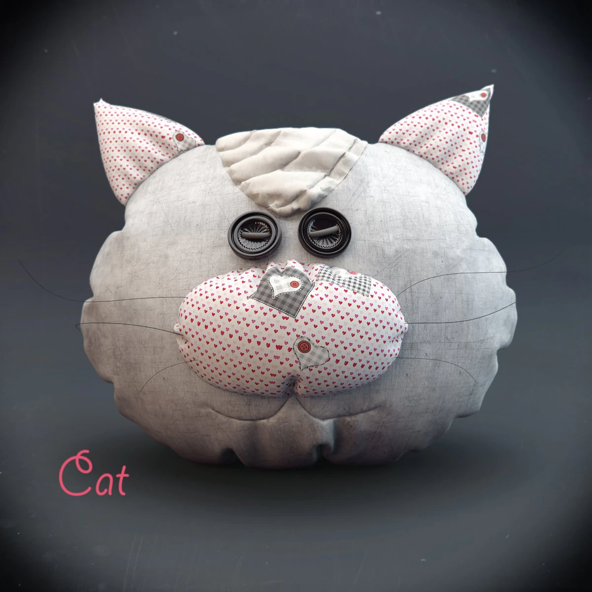 pillow - cat 3D Model .c4d .max .obj .3ds .fbx .stl .blend 