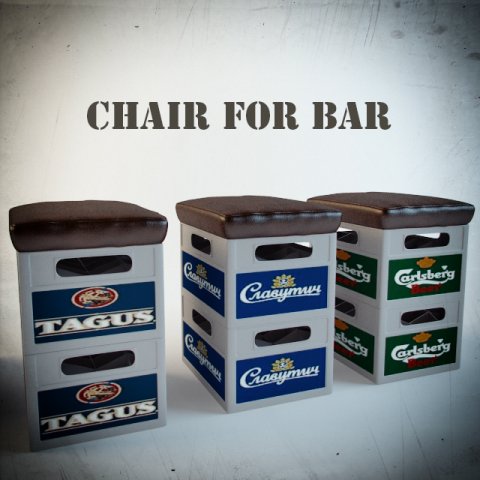 chair for bar Modello 3D .c4d .max .obj .3ds .fbx .stl .blend 