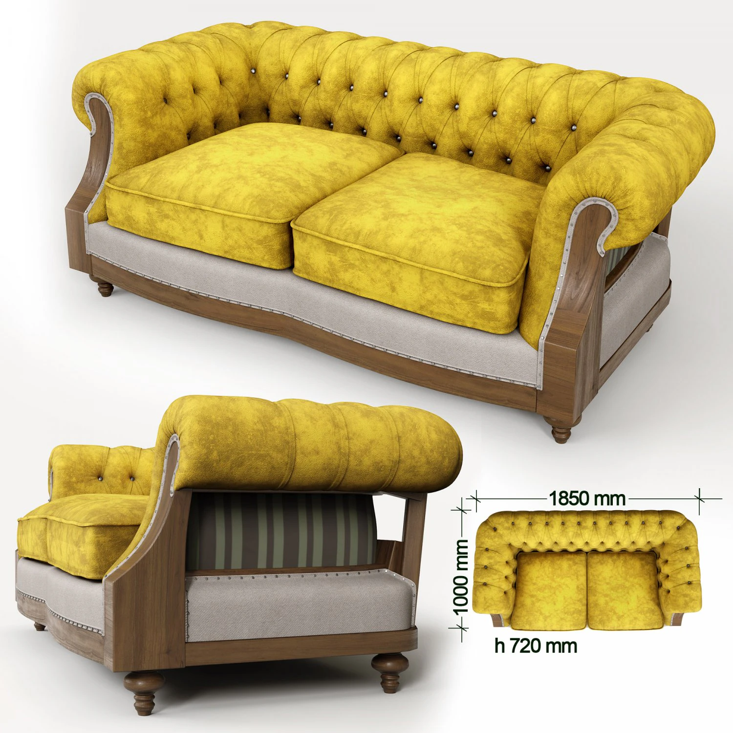 chesterfield big ben 3D Model .c4d .max .obj .3ds .fbx .stl .blend