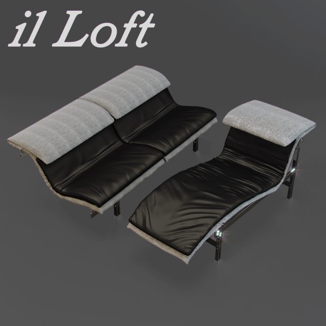 il loft sunbed 3D Model .c4d .max .obj .3ds .fbx .stl .blend