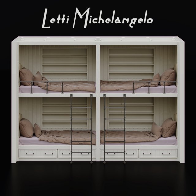 letti michelangelo 3D Модель .c4d .max .obj .3ds .fbx .stl .blend