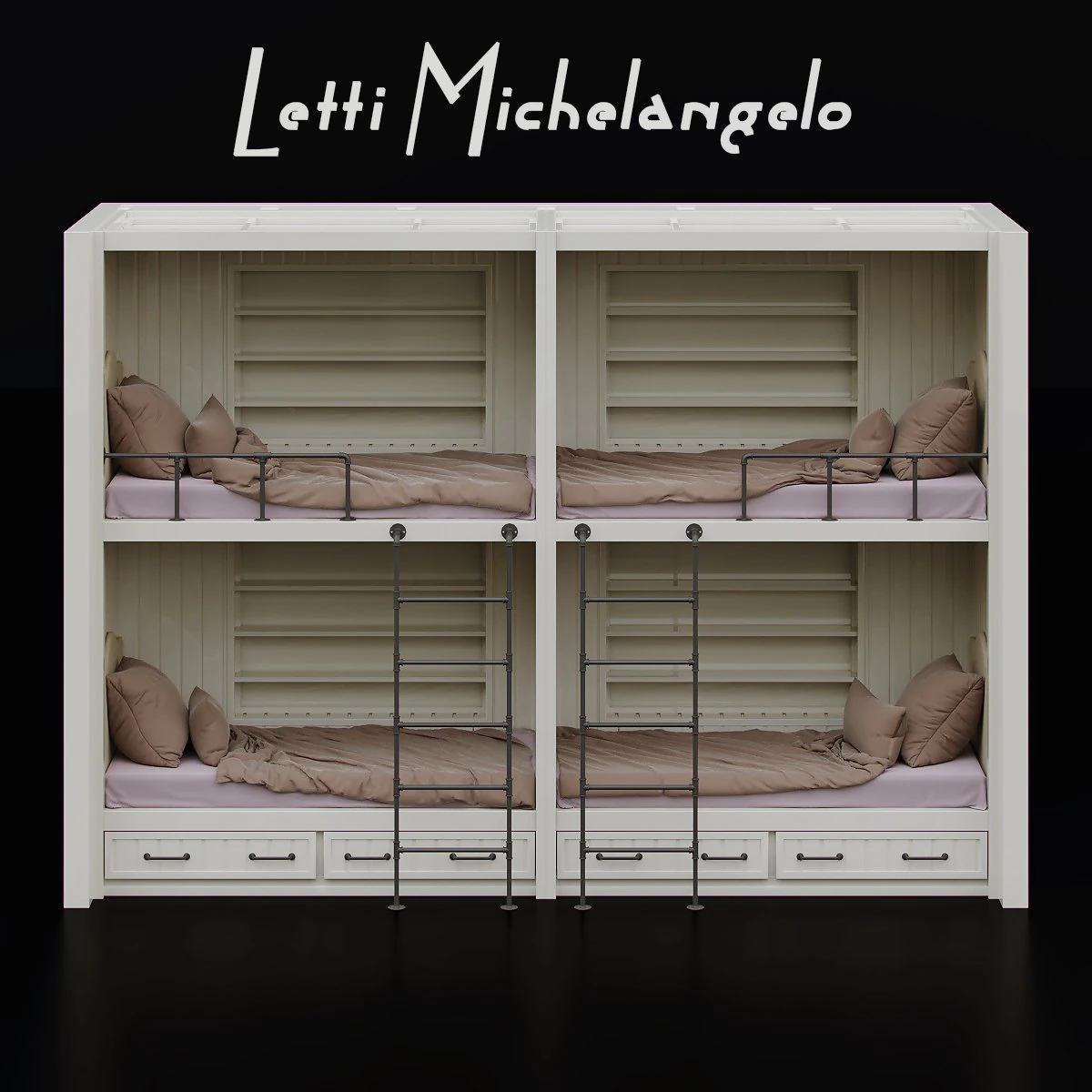 letti michelangelo 3D Model .c4d .max .obj .3ds .fbx .stl .blend 