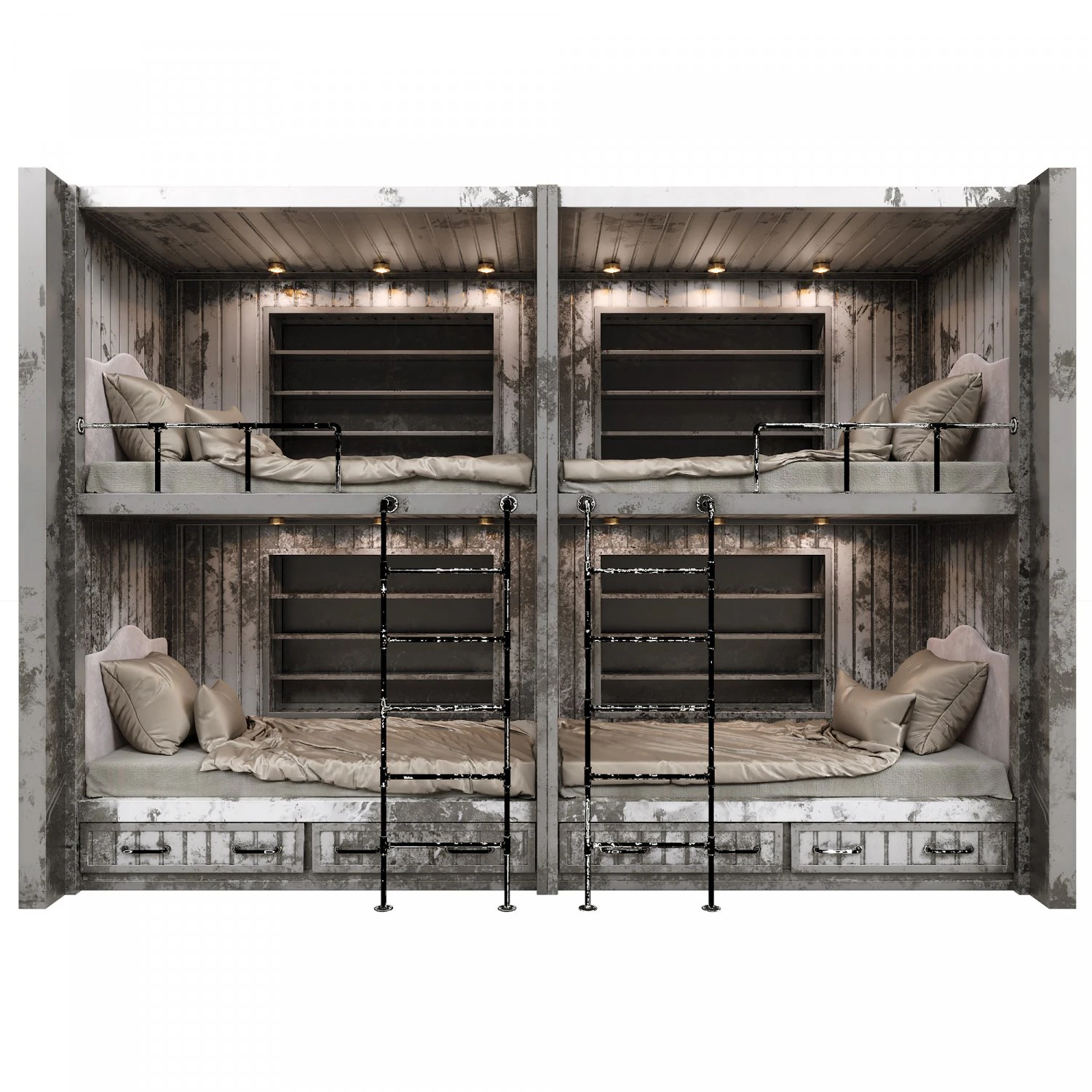 letti old shabby 20 3D Model .c4d .max .obj .3ds .fbx .stl .blend 