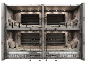 letti vecchio squallido 20 Modello 3D