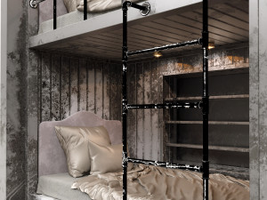 letti old shabby 20 Modelo 3D